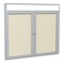 Ghent Enclosed Bulletin Board, 2 Door, Vinyl, Hdlnr Frame, 3 ft H x 5 ft W, Ivory PAVX6-185 - alternate 1